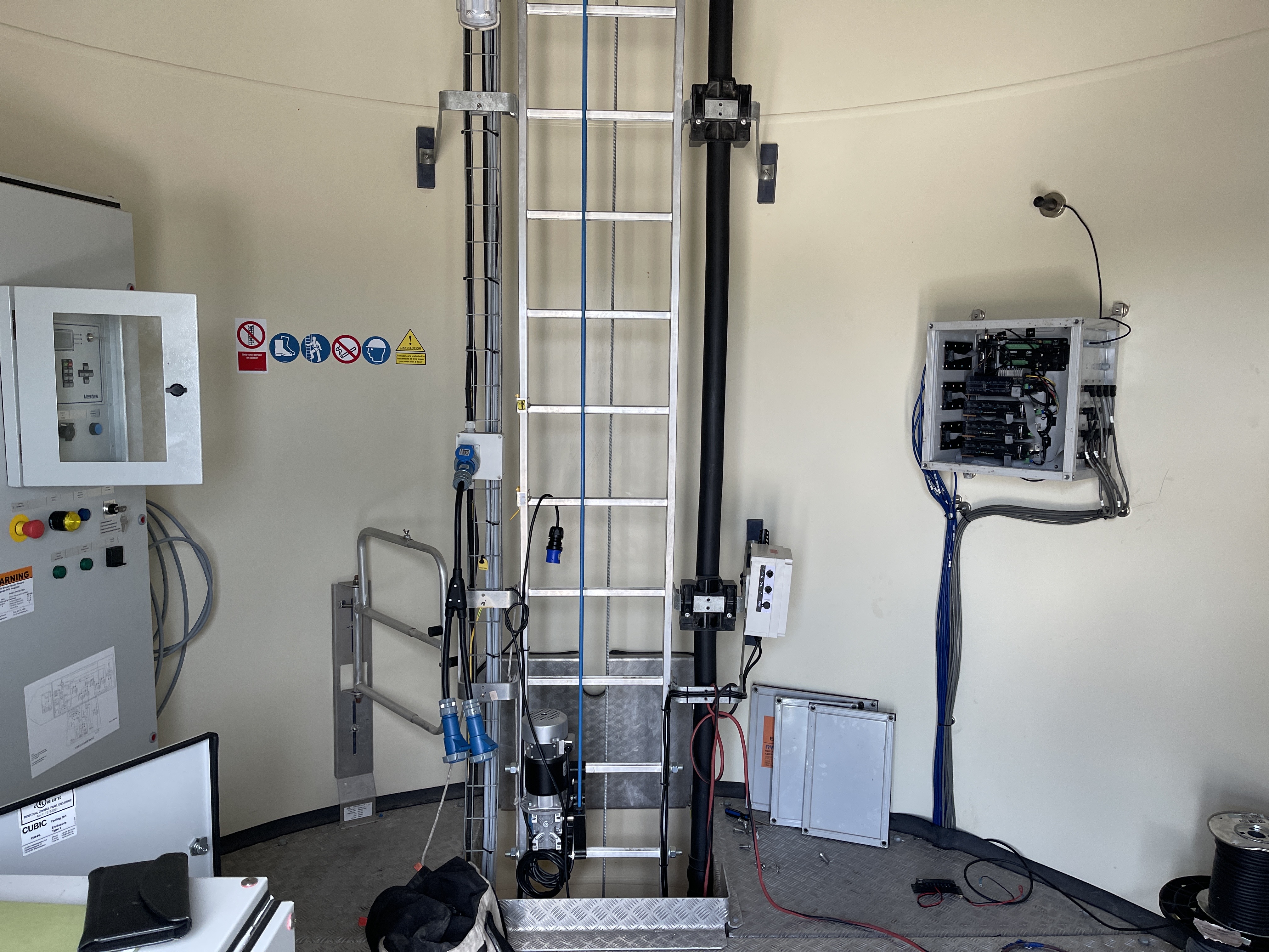 Instrumentation setup on a wind turbine